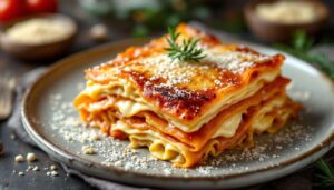 Lasagne di Natale: valanga di besciamella, salmone ultra fondente e formaggio gratinato, pura follia culinaria