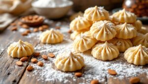 Biscotti da tè alla mandorla: frolla montata con sac à poche, friabili e dorati