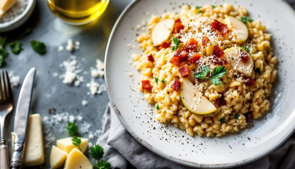 Il famoso risotto alle 3 P: un primo piatto elegante da realizzare in meno di 30 minuti