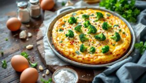 Frittata di broccoletti non fritta, cotta a vapore o al forno (leggera e morbida)