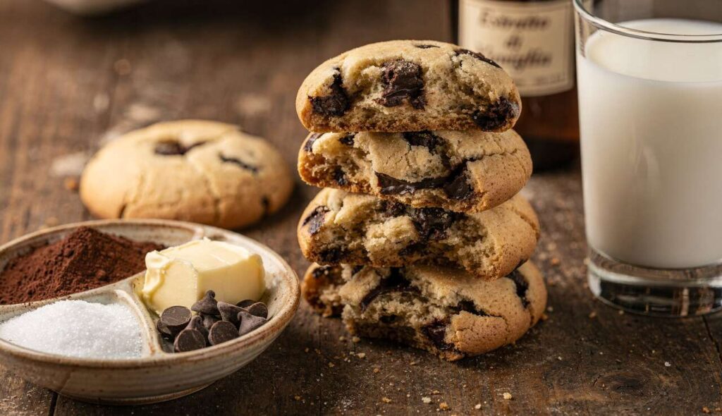 Biscotti inzupposi al cioccolato: morbidi dentro e perfetti nel latte