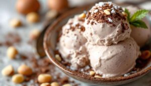 Gelato bacio fatto in casa senza gelatiera: cremoso con nocciole e cacao