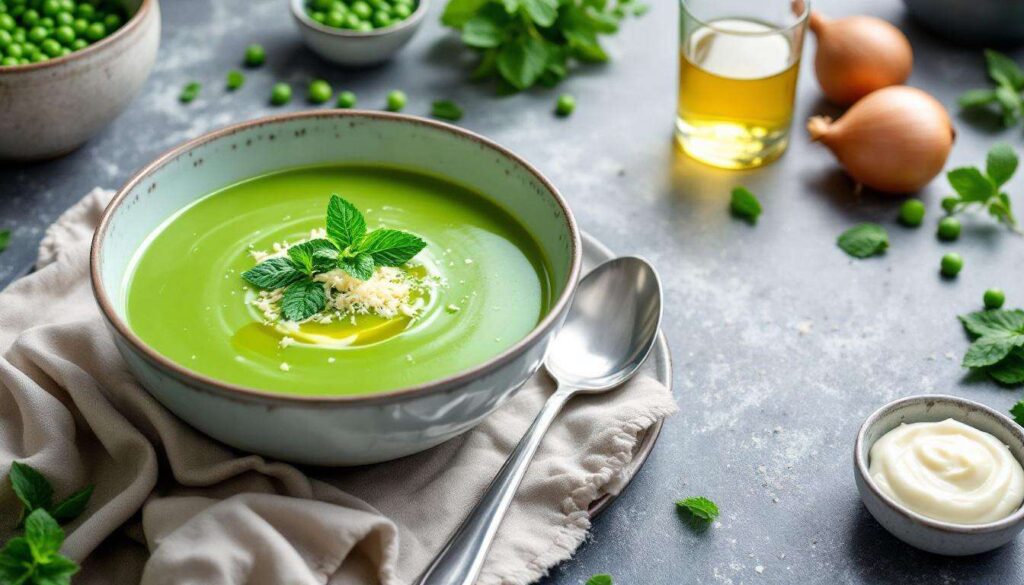 Vellutata di piselli e menta fresca: il primo piatto verde che si fa in 20 minuti