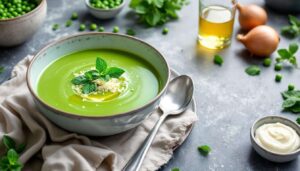 Vellutata di piselli e menta fresca: il primo piatto verde che si fa in 20 minuti