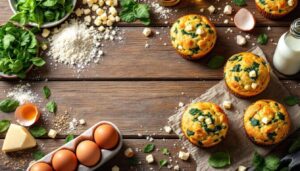 Muffin salati con spinaci e feta: la ricetta perfetta per il pranzo fuori casa