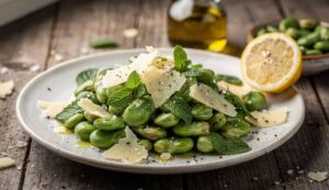 Insalata di fave fresche, pecorino e menta: il piatto di primavera pronto in 5 minuti