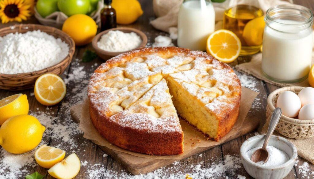 TORTA di MELE Soffice al Limone ricetta facile del dolce altissimo fatto in casa