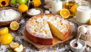 TORTA di MELE Soffice al Limone ricetta facile del dolce altissimo fatto in casa
