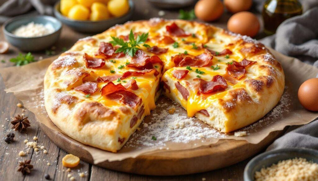 Schiacciata di patate e speck: la ricetta saporita e con ripieno gustoso e filante