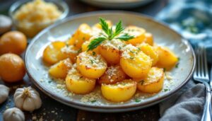 Patate sabbiose in padella croccanti con pangrattato e parmigiano reggiano