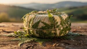 Il formaggio antico dell’Appennino tosco-romagnolo si mangia freschissimo, avvolto in foglie di felce