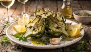 Carciofi alla romana con mentuccia: il trucco dello chef per non farli annerire mai