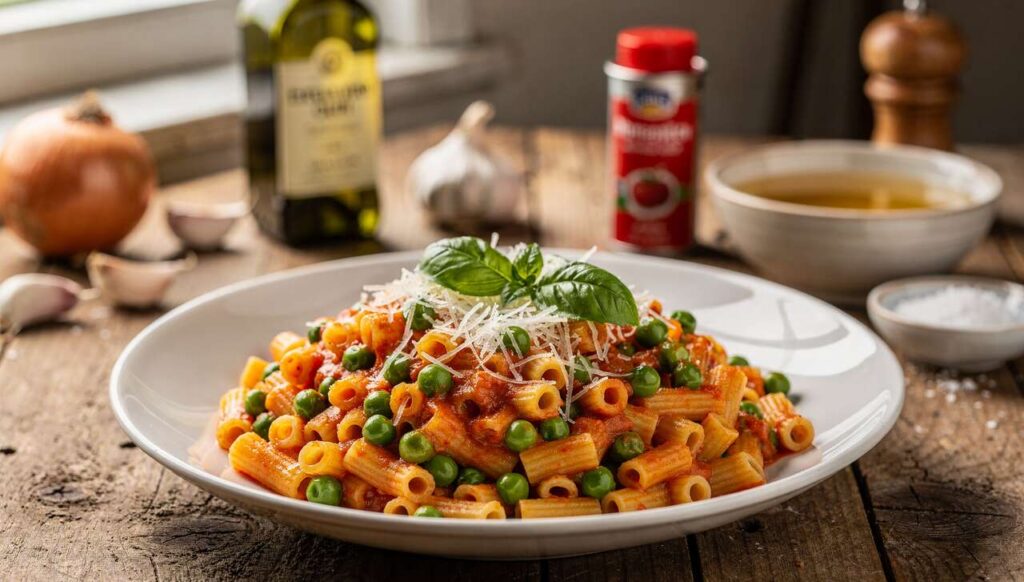Pasta e piselli alla napoletana: cremosa e veloce, il piatto perfetto di fine marzo