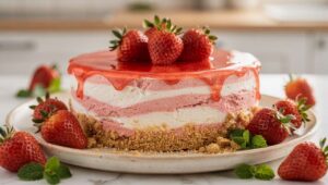 Cheesecake alle fragole senza cottura: fresca e cremosa, il dolce di primavera perfetto