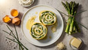 Rotolo di frittata ripieno di stracchino e asparagi! L'antipasto di primavera che fa scena