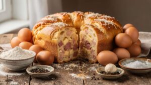 Casatiello napoletano ripieno di salumi e formaggi: la ricetta di Pasqua che tutti cercano