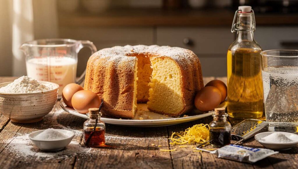 Ciambellone della nonna alto e soffice: il trucco dell'acqua frizzante che pochi conoscono
