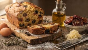 Plumcake salato con olive e pomodori secchi: soffice e perfetto da portare al picnic