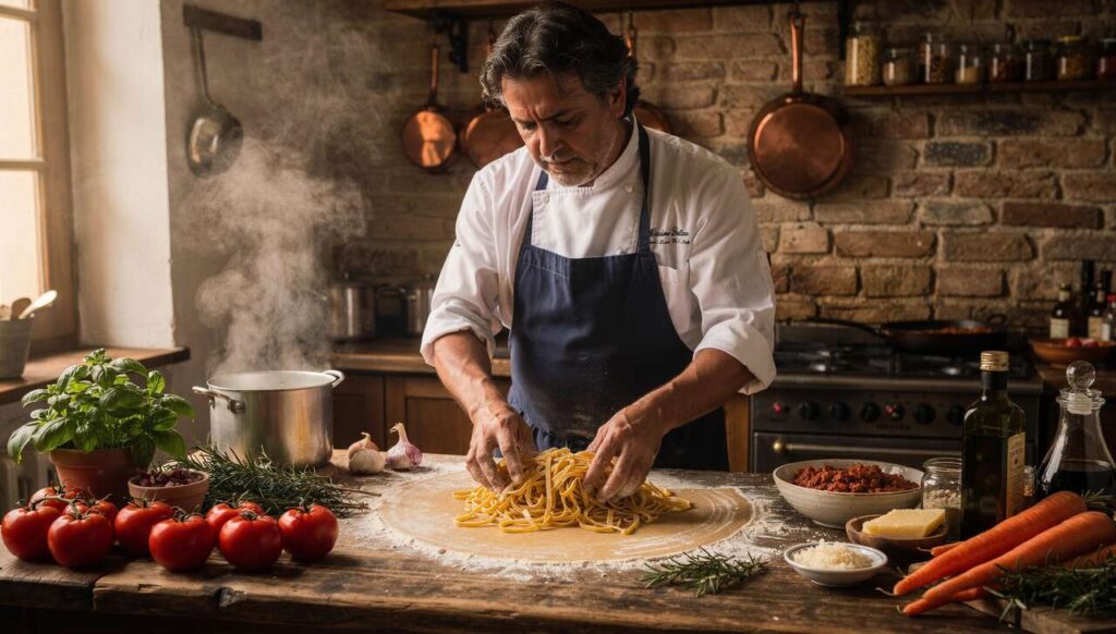 Massimo Bottura prepara le tagliatelle al ragù in 4 ore: ecco perché non scende mai a compromessi