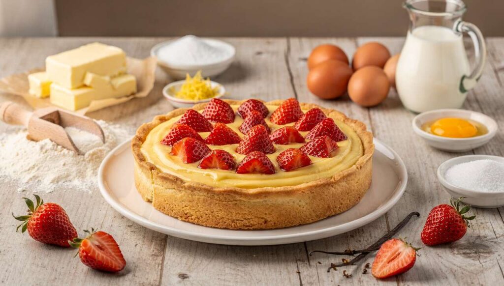Crostata di fragole e crema pasticcera: la ricetta di Ernst Knam con un guscio friabilissimo