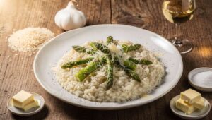 Risotto agli asparagi mantecato al parmigiano: il trucco dello chef per non farlo scuocere mai