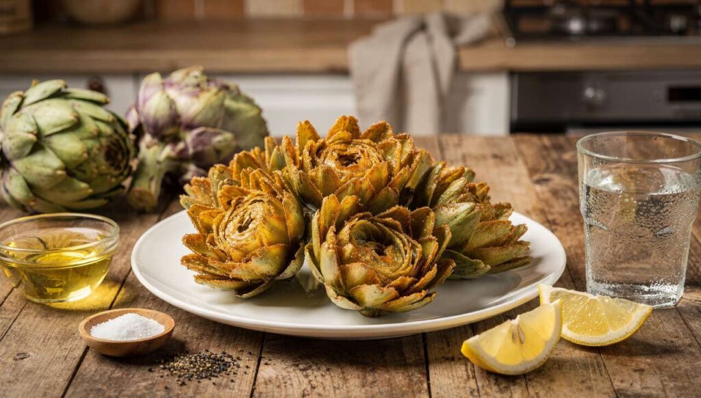 Carciofi alla giudia croccantissimi: la ricetta romana originale del ristorante Piperno