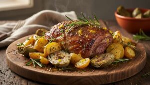 Agnello al forno con patate e carciofi, la ricetta di Pasqua di Antonino Cannavacciuolo