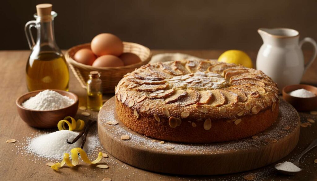 Torta di mele e mandorle senza burro: soffice per 5 giorni con il trucco dell'olio extravergine