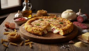 Frittata di maccheroni alla napoletana farcita con provola e salame: si prepara il giorno prima