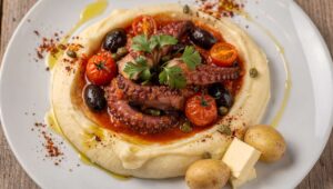 Polpo alla luciana su crema di patate: la ricetta napoletana che stupisce tutti a Pasqua!