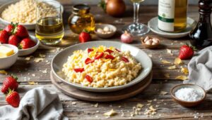 Risotto alle fragole e parmigiano reggiano 36 mesi: il primo piatto di primavera di Massimo Bottura