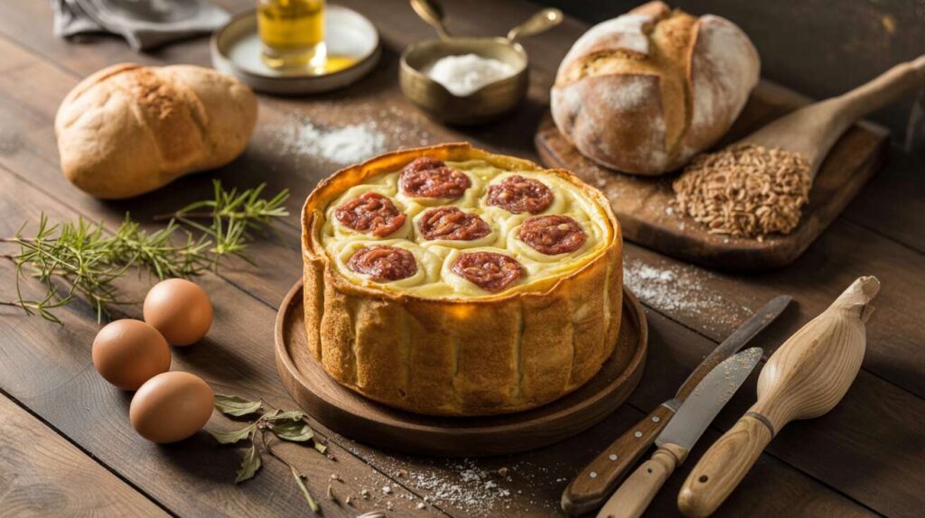Casatiello napoletano di Cannavacciuolo con salame e provola: il trucco è nella doppia lievitazione