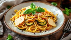Spaghetti alla Nerano con zucchine fritte e provolone del Monaco: la ricetta costiera di Sal De Riso in 25 minuti