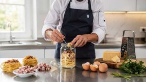 Carbonara fredda in barattolo per il 25 aprile? Bruno Barbieri spiega perché funziona meglio della classica