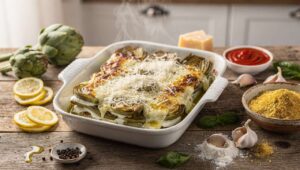 Parmigiana di carciofi romaneschi al forno senza friggere: la ricetta laziale che Cannavacciuolo consiglia per il 25 aprile