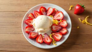 Fragole marinate al limone e zucchero con gelato alla vaniglia: il dolce di primavera in 5 minuti secondo Massari