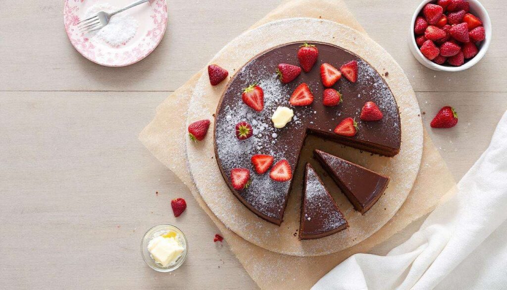 Sal De Riso reinterpreta la torta caprese con fragole di Maletto: il dolce della Liberazione in 30 minuti