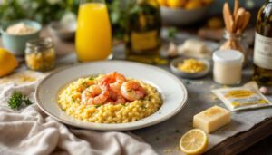 Risotto al limone di Sorrento e gamberi rossi di Mazara: il primo elegante per la Festa della Mamma