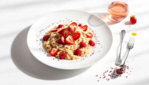 Risotto alle fragole e pepe rosa di Massimo Bottura, il primo di stagione che divide gli italiani