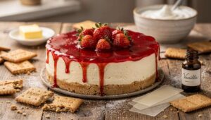 Ernst Knam prepara la cheesecake alle fragole senza cottura: il dolce del 25 aprile pronto in 15 minuti