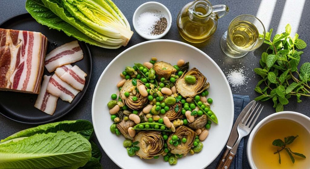 Vignarola romana con carciofi romaneschi, fave e piselli: l’ultima settimana per prepararla nel 2026