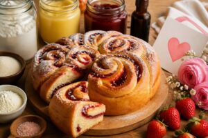 Torta di rose con marmellata di fragole per la Festa della Mamma, il dolce mantovano in 90 minuti