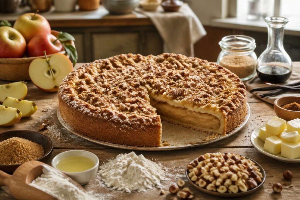 Torta di mele della Val di Non IGP con crumble alle nocciole, il dolce della domenica in 60 minuti