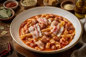 Cannavacciuolo: il segreto della pasta e fagioli alla napoletana è il soffritto con il lardo di Colonnata