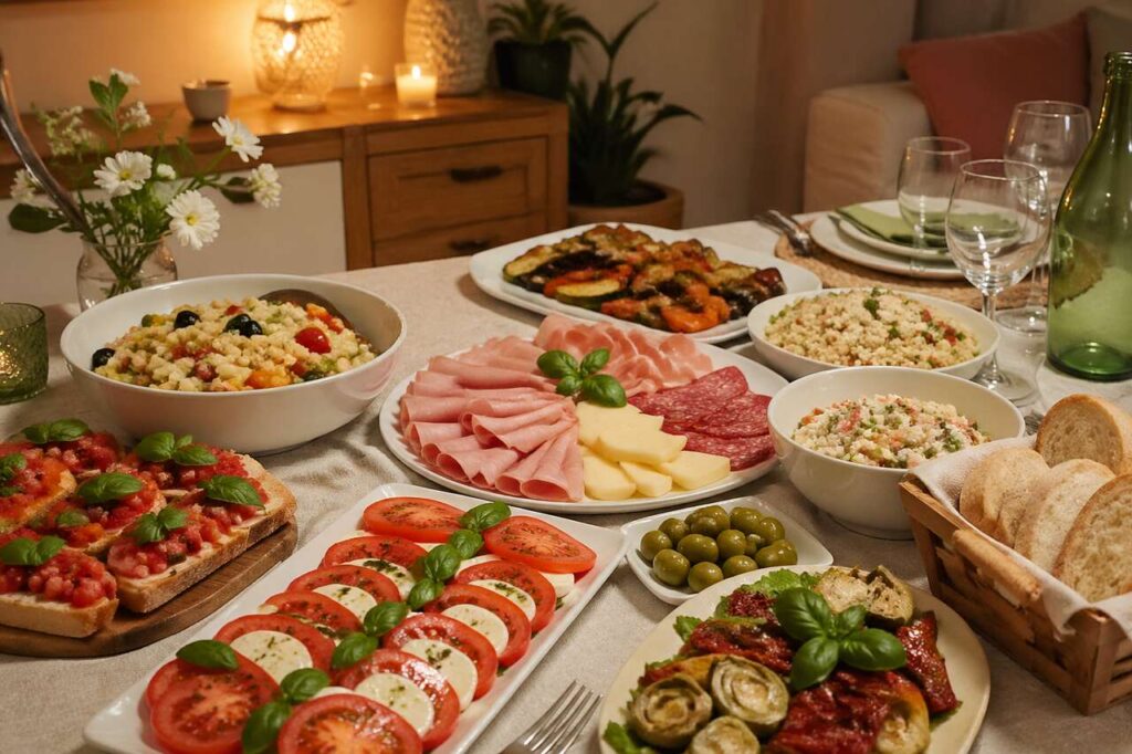 Menu del 1° Maggio tutto freddo per 8 persone sotto i 40 euro, preparato il 30 aprile sera