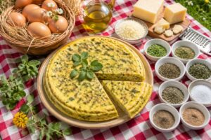 Frittata alle erbe aromatiche liguri per il picnic del 1° maggio, fredda è ancora più buona
