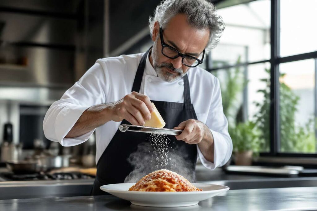 Massimo Bottura: perché il Parmigiano Reggiano 36 mesi trasforma una semplice pasta al pomodoro