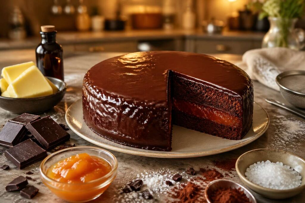 Bruno Barbieri: la ricetta della torta Sacher con marmellata di albicocche di Valleggia per la merenda